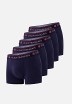 Lot de 5 boxers bleu marine en coton - Boxers Bleu Marine