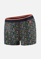 Boxer à motif bloom bleu canard en coton - Marius Bloom Bleu Canard - bleu - 1