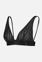 Soutien-gorge triangle sans armature noir en dentelle - Agathe Noir - noir - 1