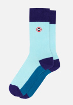 Chaussettes mi-hautes bleu fantaisie - Lucas Bloc Indigo Bleu Canard Vert D'Eau - bleu - 9