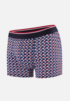 Boxer à motif puzzle bleu acier en coton - Marius Puzzle Bleu Acier - bleu - 3