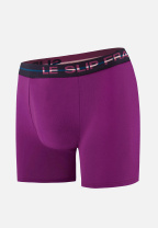 Boxer long violet en coton - Redoutable Long Violet Profond - violet - 1