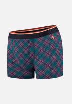 Boxer à motif tartan bleu canard en coton - Marius Tartan Bleu Canard - bleu - 1