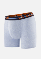 Boxer long bleu en coton - Redoutable Long Bleu Ciel Chiné - bleu - 1