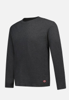 T-shirt à manches longues gris en coton - Superbe Gris Anthracite - gris - 1