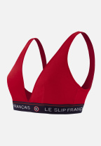 Soutien-gorge triangle sans armature rouge en coton - Seduisante Rouge Cerise - rouge - 3