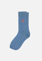 Chaussettes mi-hautes bleu en coton - Robuste Bleu Jean - bleu - 1