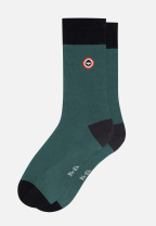 Chaussettes mi-hautes vert en coton - Robuste Vert Forêt Noir - vert - 2